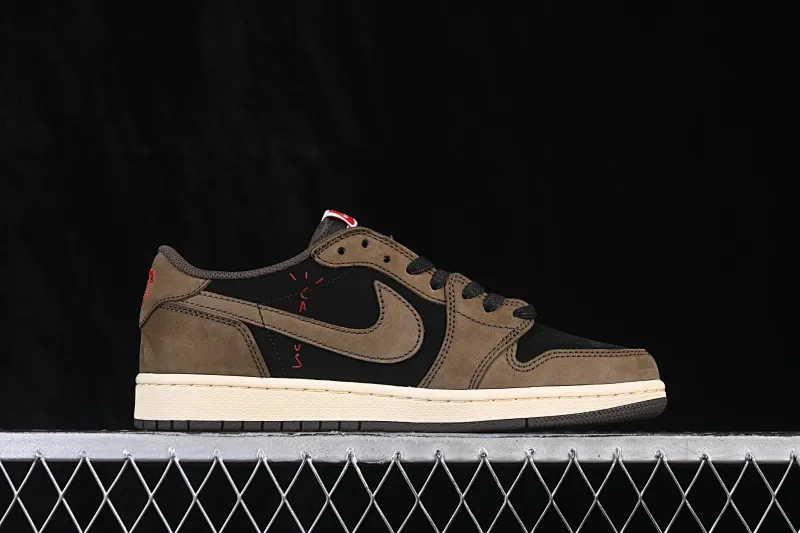 All categories Air Jordan Jordan series basketball shoes Air Jordan 1 Low ZG version Travis Scott x Air Jordan 1 Low OG AJ1 Joe 1 undercut low top full head layer CQ4277-001